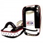 Fairtex KPLC1 Пады Тайские Изогнутые Тайский Бокс "Small Curved KIck Pads" Черно-Белые